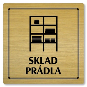 Sklad prádla, 80x80mm, zlatá, Utah